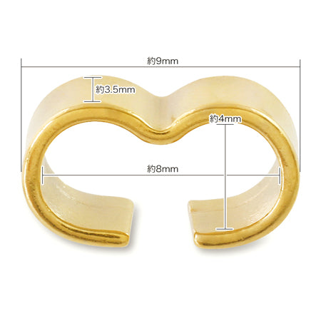 Connecting ring 3 figure plain rhodium color