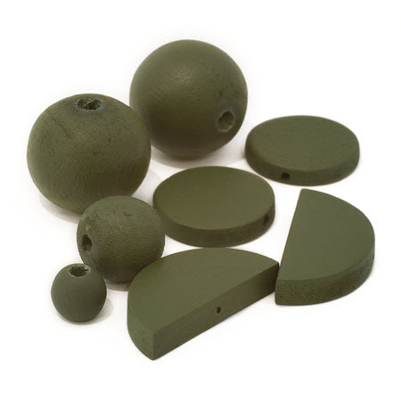 Wood parts half round khaki [outlet]
