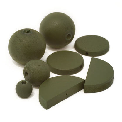 Wood parts half round khaki [outlet]