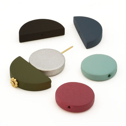 Wood parts half round khaki [outlet]