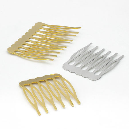 Hair fittings comb 10 pairs gold