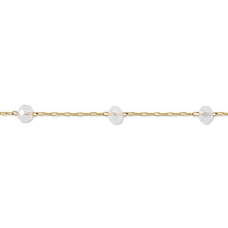 Bead chain white opal/G