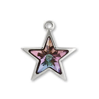 Charm #4745 Star 1 ring Crystal Vitral Light/RC