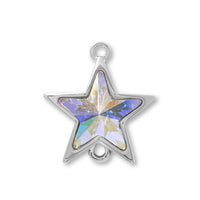 Charm #4745 Star 2 rings Crystal AB/RC