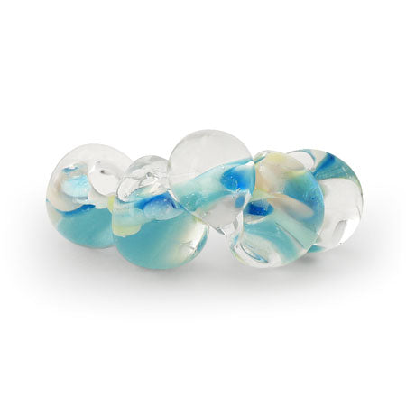 Teardrop beads coconut blue
