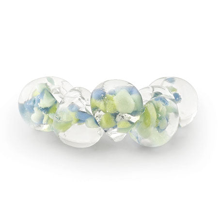 Teardrop beads go green