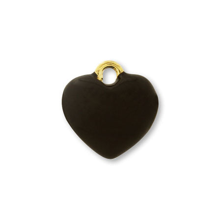 Charm Girls heart Black / g