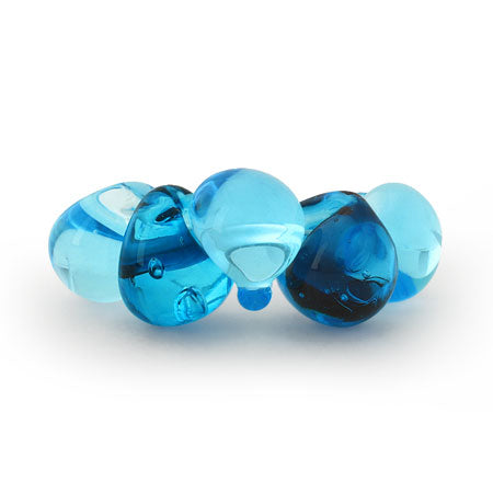 Tear Drop Beads Blue Blue