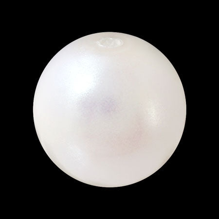 Czech Round White Pearl