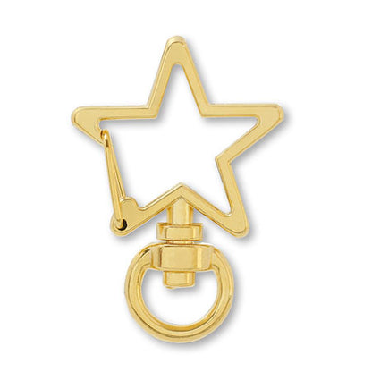 Key chain carabiner star gold
