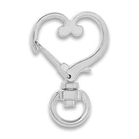 Keychain Carabiner Heart Nickel