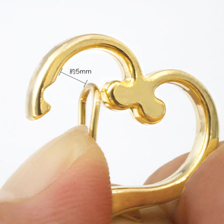 Keychain Carabiner Heart Nickel