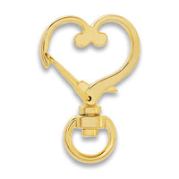 Keychain Carabiner Heart Gold
