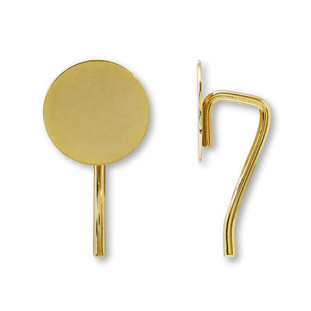 Pony hook round plate gold