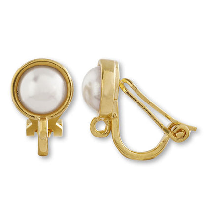Earrings with frame gold