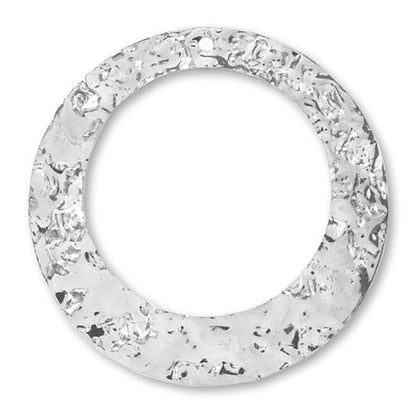 Metal Parts Emboss Circle No.1 Rhodium Color [Outlet]