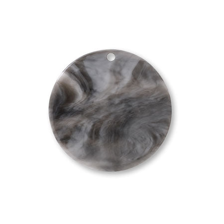 Acrylic Parts Round 1 Hole Gray Marble [Outlet]