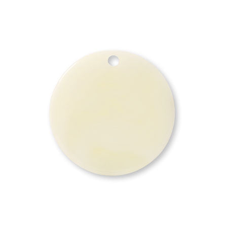 Acrylic Parts Round 1 Hole Ivory [Outlet]