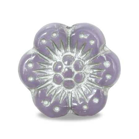 Czech Flower 3: Purple/Silver