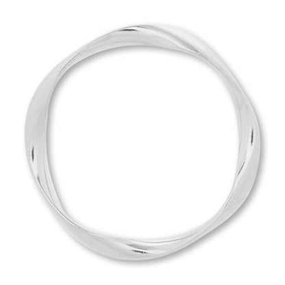 Metal Rings: Twist Square Rodium-Color