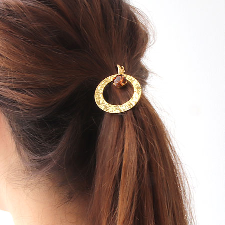 Pony hook with ring gold