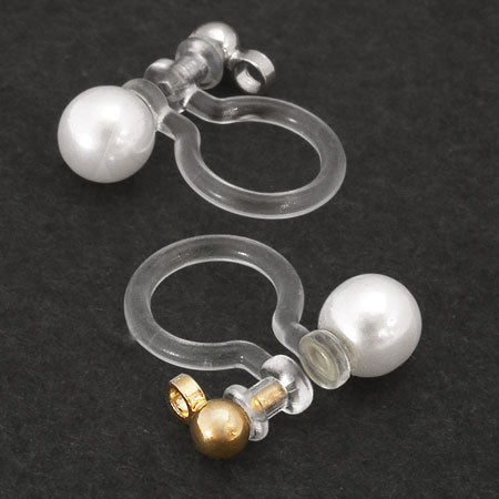 Non-hole-pierced resin canonic/pearl clear /G