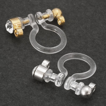 Clear clip on earring on sale converter