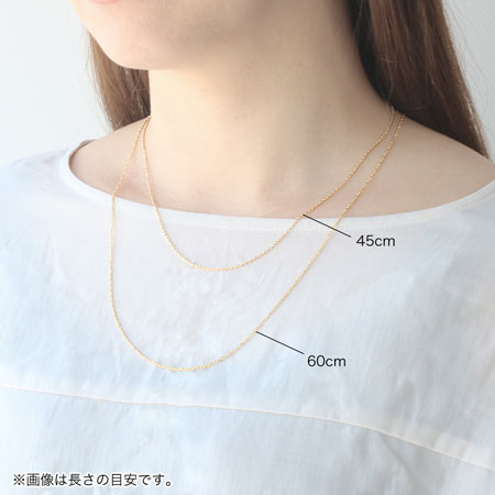 Chain necklace 225SRA (miniature board daruma) rhodium color