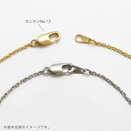 Chain necklace D225S (miniature plate Daruma) rhodium color