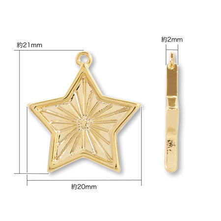 Clay base pendant with 1 star gold