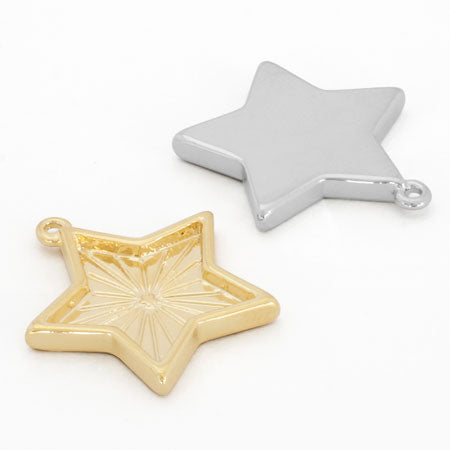 Clay base pendant with 1 star gold