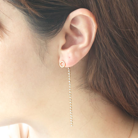Stainless steel earrings metal ring mini gold