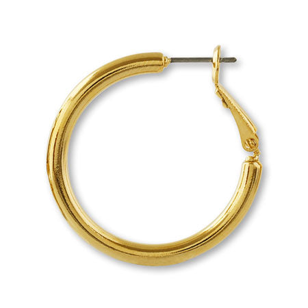Chunky hoop stainless steel earrings round gold