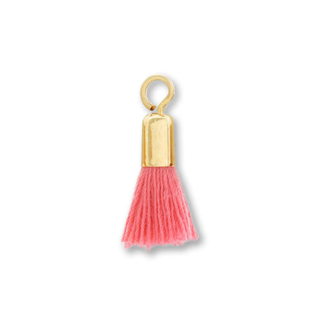 Tassel mini with metal fittings pink/G