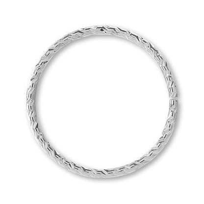 Design jump ring pattern line rhodium color