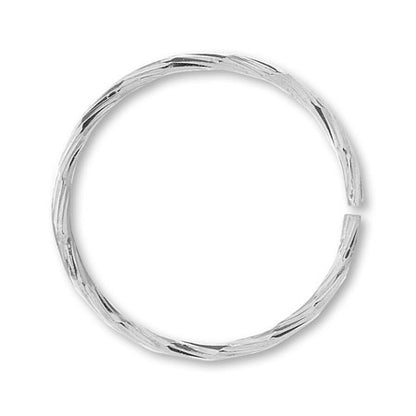 Design round jump ring twist No.11 rhodium color