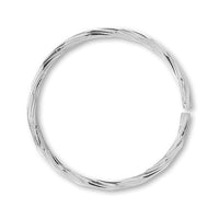 Design round jump ring twist No.11 rhodium color
