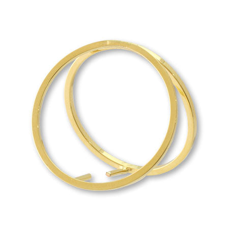 Double ring Vatican round square wire gold