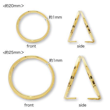 Double ring Vatican round horn rhodium collar