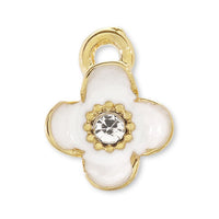 Charm Flower Veronica with Epo 1 ring White/G