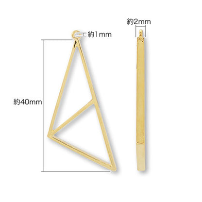 レジンフレーム トライアングル ウォール 1カン　ロジウムカラー