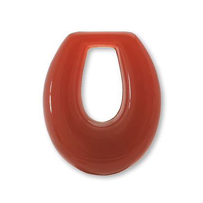 Acrylic German Ring Oval 4 Brick Orange