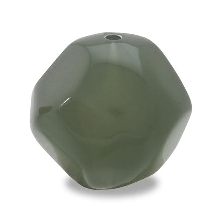 Round-faceted facet, Smokey Green, Germany.