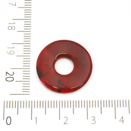 Acrylic Germany Ring Round 5 Red Marble [Outlet]