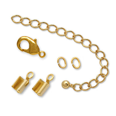 Metal fittings set for string caulking 2mm gold
