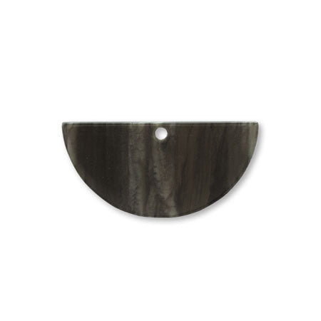 Acrylic half round plate mix black