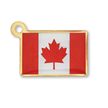 チャーム 国旗 カナダ 約10.5×15.5mm　ゴールド