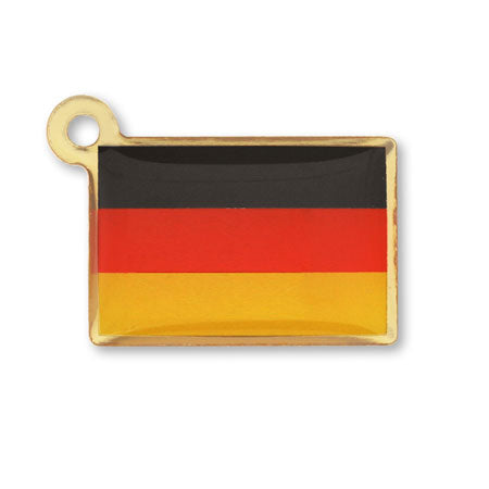 Charm National Flag Germany Approx. 10.5 x 15.5mm Gold