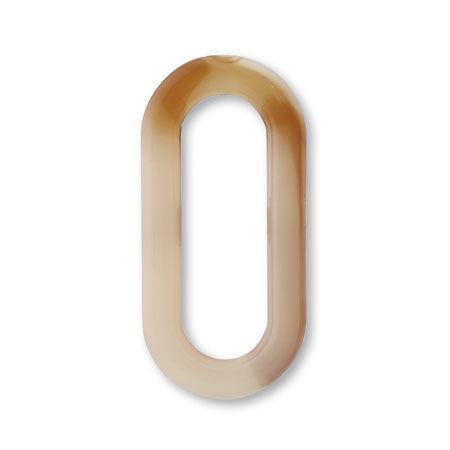 Acrylic Ring Oval Milk Brown Marble [Outlet]