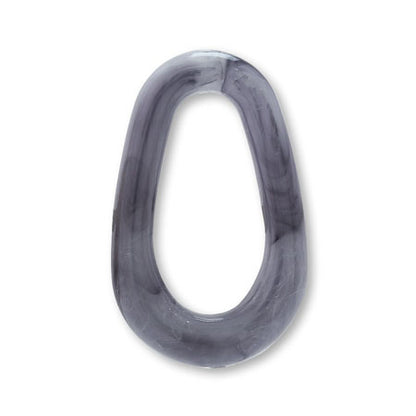 Acrylic Ring Drop Vertical Hole Blue Gray Marble [Outlet]